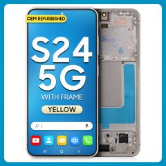 Samsung S24 LCD with Touch + Frame Yellow (Refurbished)