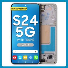Samsung S24 LCD with Touch + Frame Grey (Refurbished)