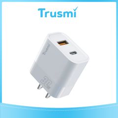 TRUSMI 30W Dual USB & Type-C Fast Charger