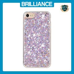 Brilliance LUX iPhone 6/7/8 Big Hole TPU Star Glitter Crystal Clear Case Purple