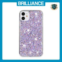 Brilliance LUX iPhone 11 Big Hole TPU Star Glitter Crystal Clear Case Purple