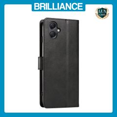 Brilliance LUX Samsung A05 4G Book Flip Soft PU Leather Wallet with Card Pockets Case Black