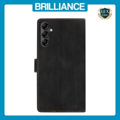 Brilliance LUX Samsung A05S 4G Flip Premium PU Leather Wallet Business Style with Card Pockets Case Black