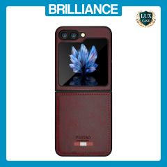 Brilliance LUX Samsung Flip5 TPU PC Leather Scratch Proof Hybrid with folding Case Burgundy