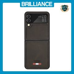 Brilliance LUX Samsung Flip4 TPU PC Leather Scratch Proof Hybrid with folding Case Green