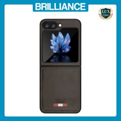Brilliance LUX Samsung Flip5 TPU PC Leather Scratch Proof Hybrid with folding Case Green