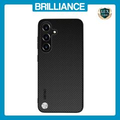 Brilliance LUX Samsung A05S 4G PC Carbon Fiber Leather with folding Case Black