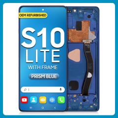 Samsung S10 Lite LCD with Touch + Frame Prism Blue (Refurbished)