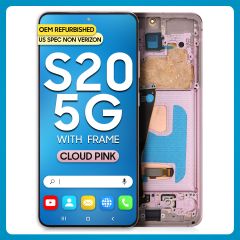 Samsung S20 5G LCD with Touch + Frame Cloud Pink (US SPEC NON VERIZON) (Refurbished)