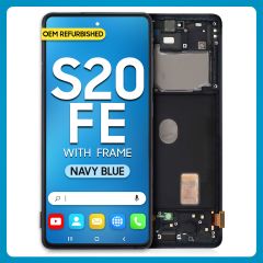 Samsung S20 FE 5G LCD With Touch + Frame Navy Blue (Refurbished)