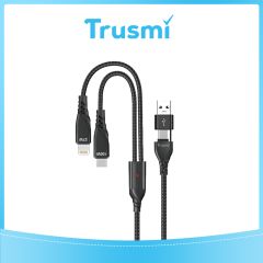 TRUSMI 100W Braided 2-in-1 Charging Cable Type-C to Type-C & iPhone (1.2M)