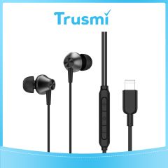 TRUSMI Wired Earphone For iPhone Black