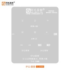 Amaoe Face ID Dot Matrix Restoration IC BGA Reballing Stencil for iPhone X- 12