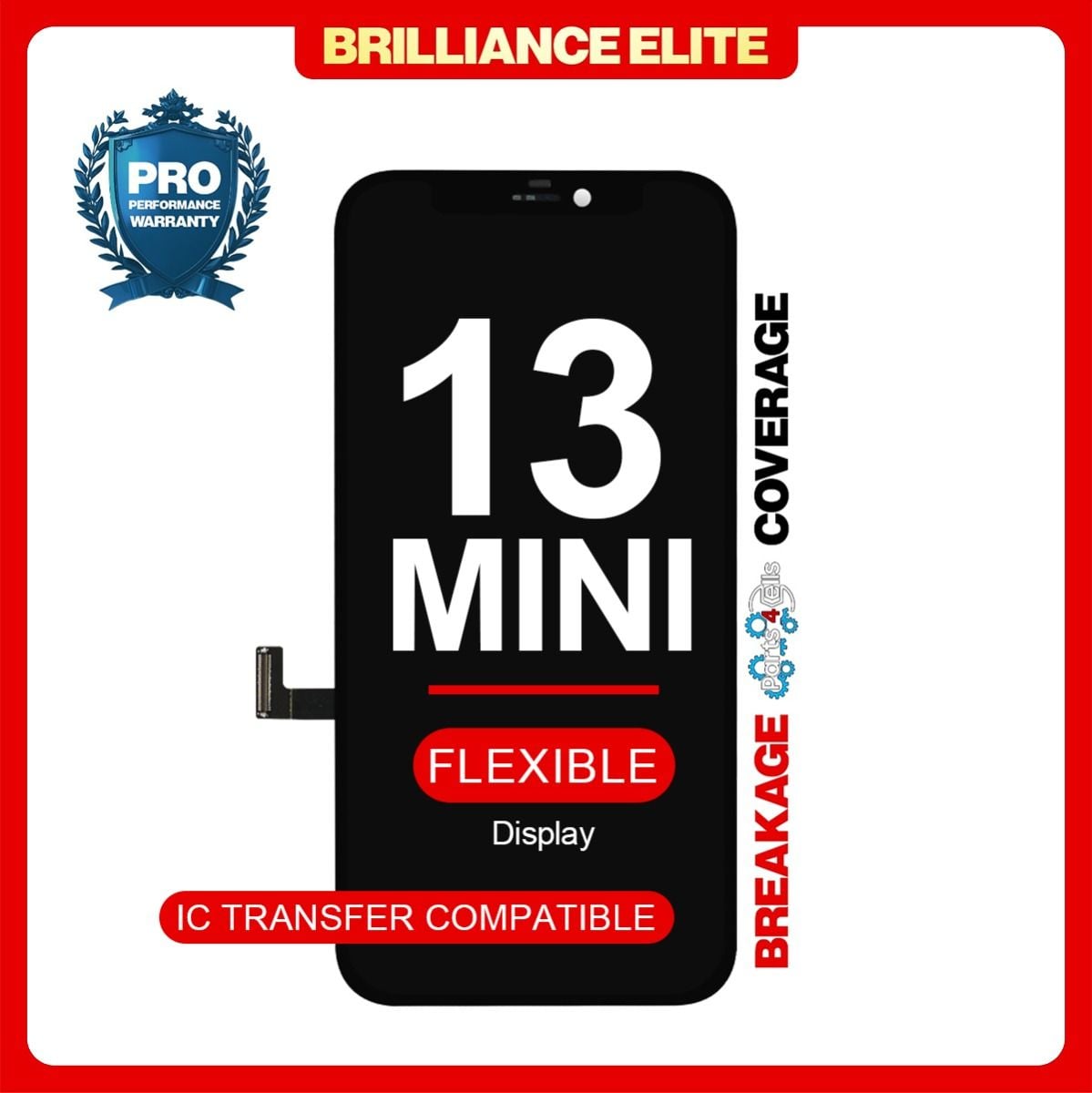 Brilliance Elite iPhone 13 Mini LCD With Touch Black Soft OLED