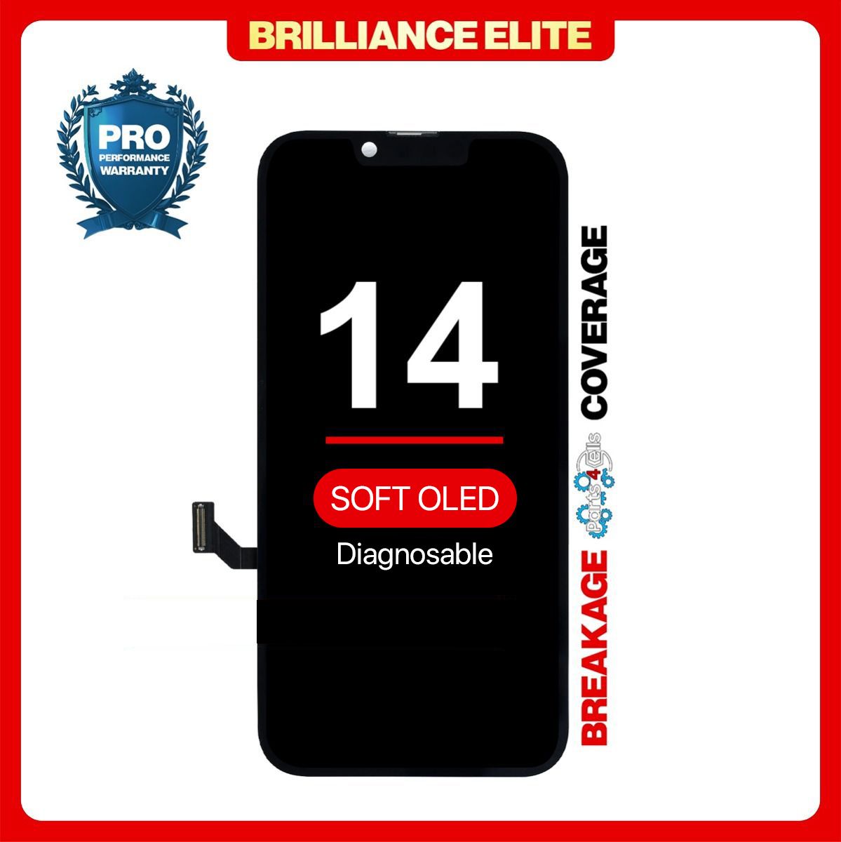 Brilliance Elite iPhone 14 Diagnosable LCD With Touch Black Soft OLED