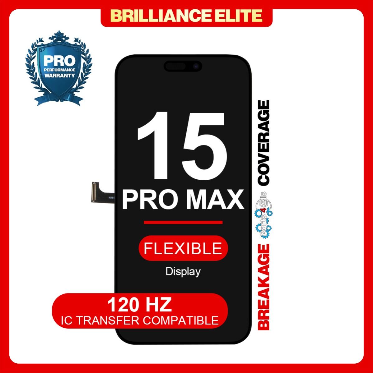 Brilliance Elite iPhone 15 Pro Max LCD With Touch Black Soft OLED (120 HZ)