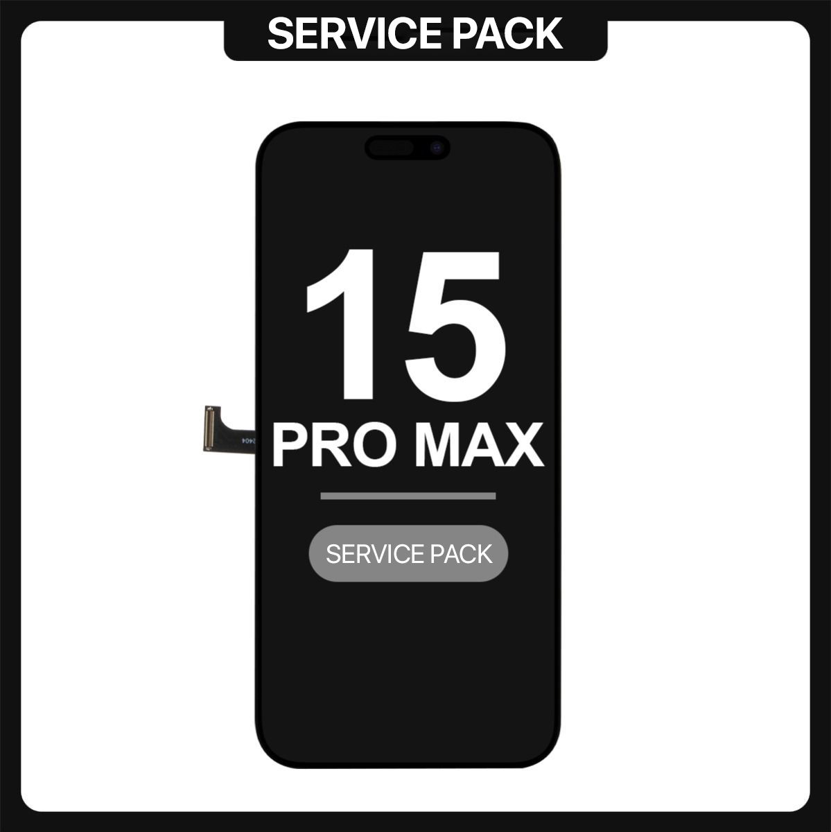 iPhone 15 Pro Max LCD with Touch Black SERVICE PACK