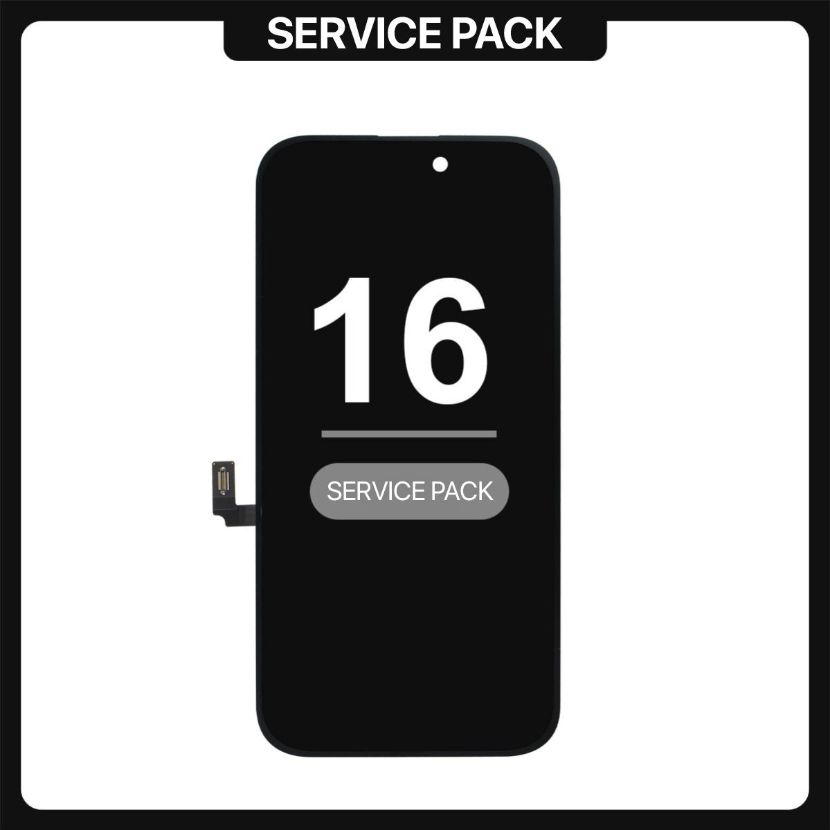 iPhone 16 LCD with Touch Black SERVICE PACK