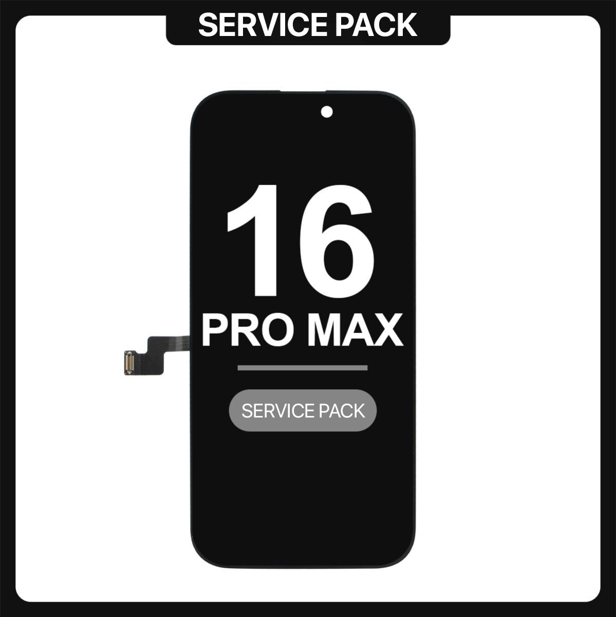 iPhone 16 Pro Max LCD with Touch Black SERVICE PACK